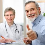37885311 – happy senior patient and doctor at the doctor’s office